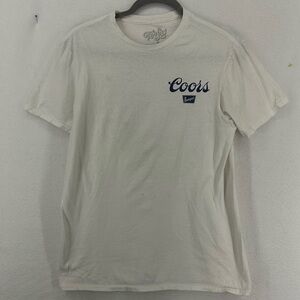 Coors Banquet Beer Graphic T Shirt Mens Medium White